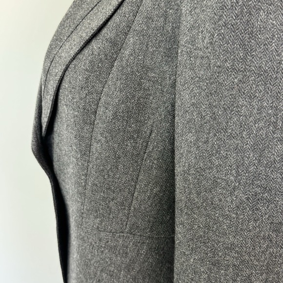 Peabody House Vintage Wool Dark Gray One Button Blazer Size 11/12 - Picture 3 of 14